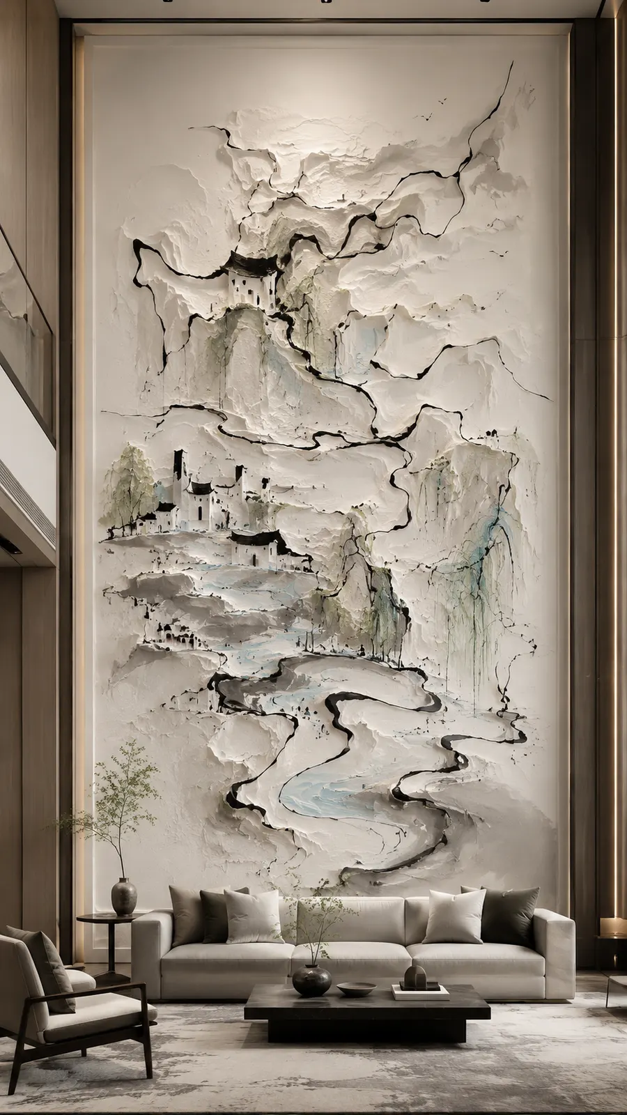 线性地景，待复核作品浮雕空间效果参考