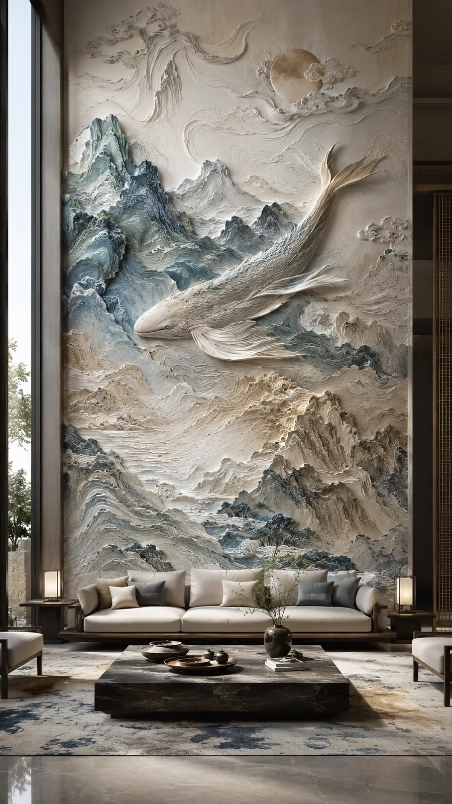 流动界面，抽象肌理浮雕空间效果参考