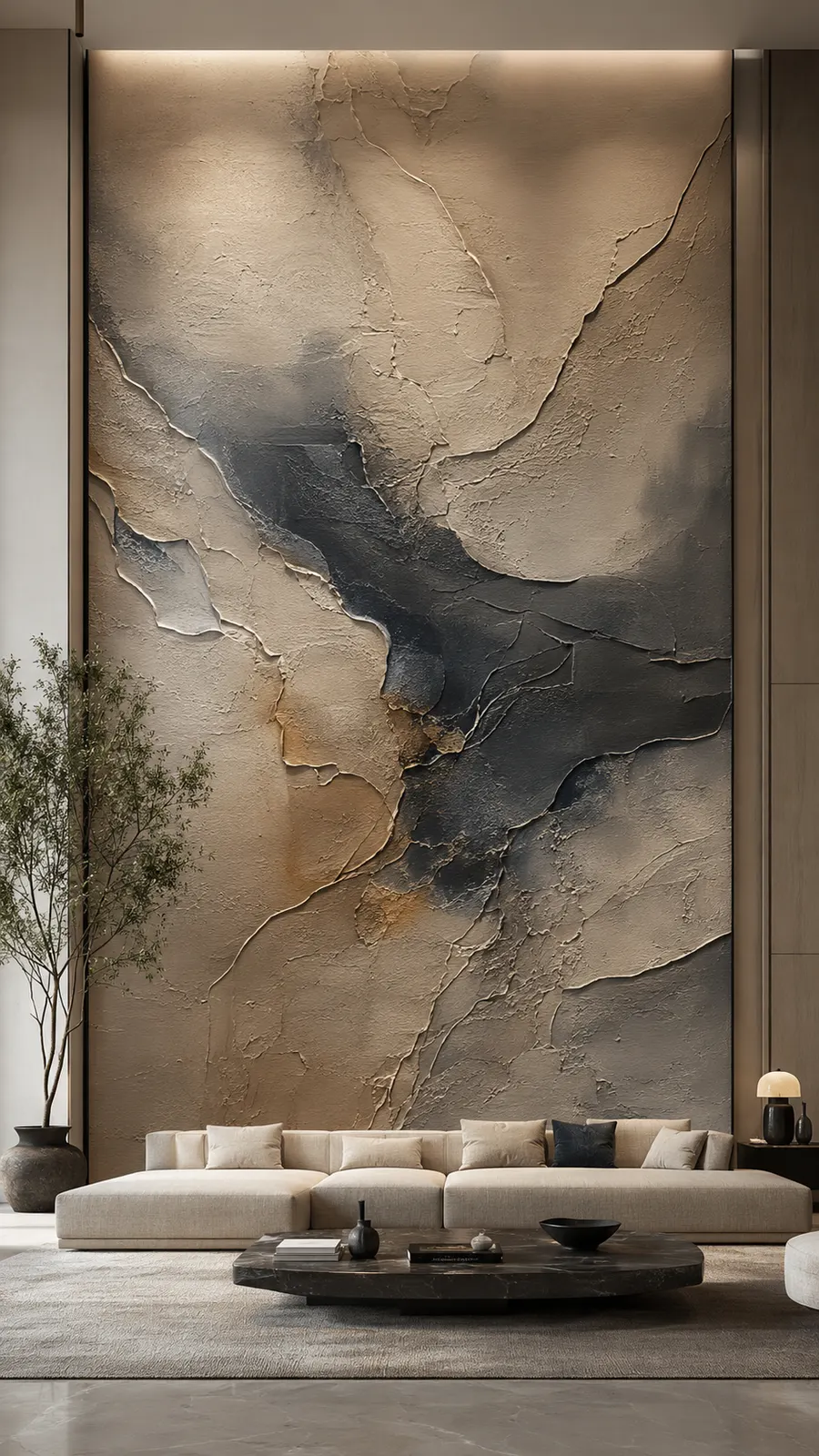 墨色回响 · 11，抽象肌理浮雕空间效果参考