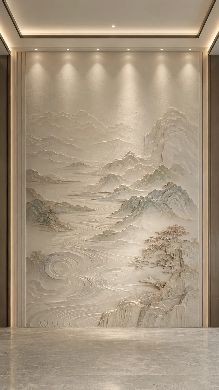 远山含黛 · 02，山水意境浮雕空间效果参考