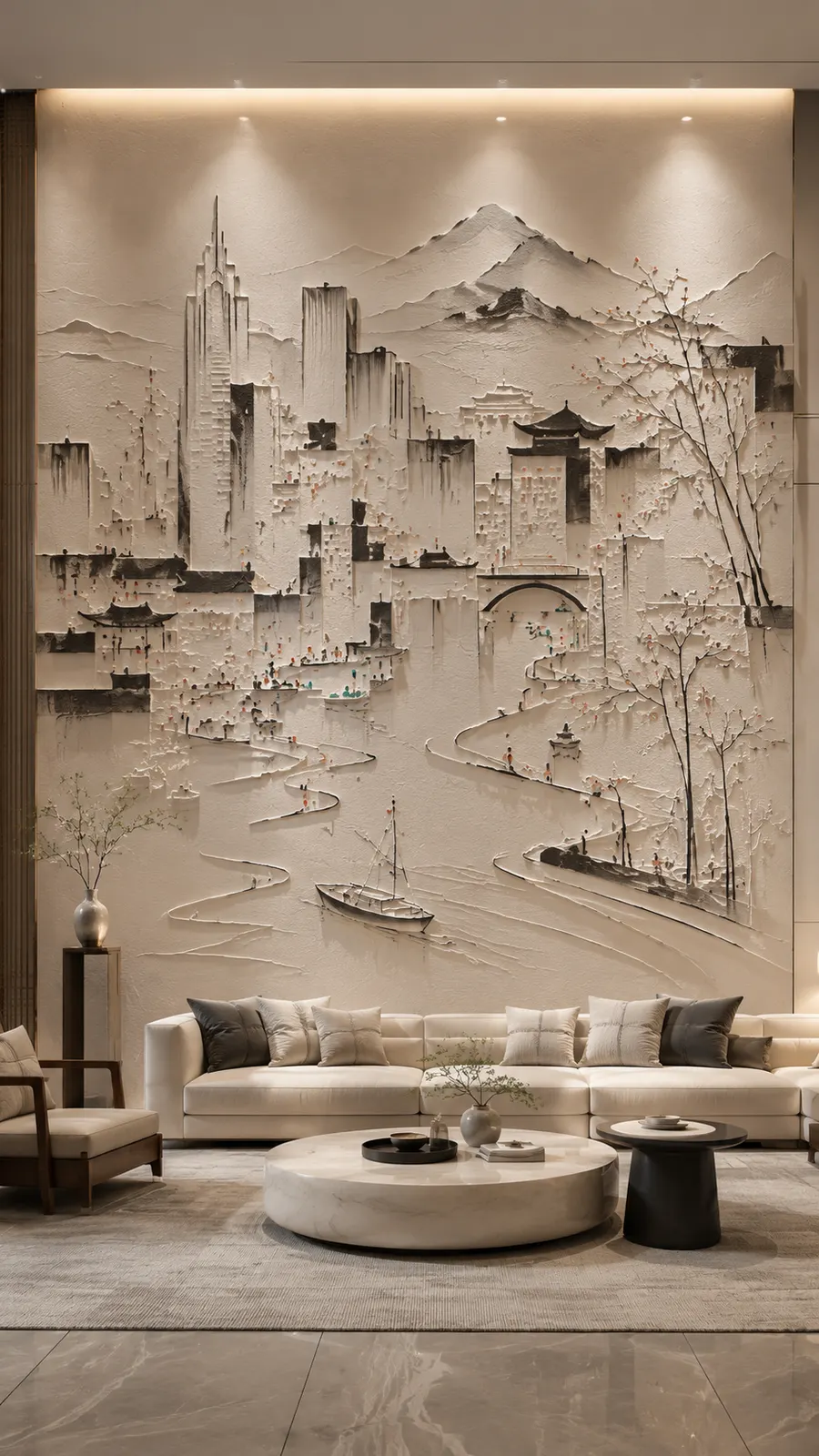 线性地景 · 02，待复核作品浮雕空间效果参考