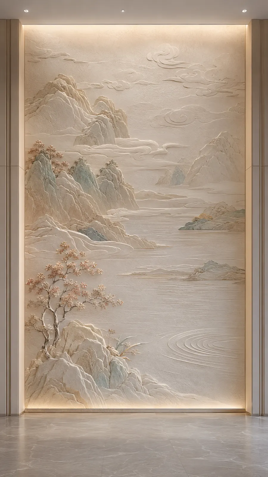 山月照庭 · 07,山水意境浮雕空间效果参考