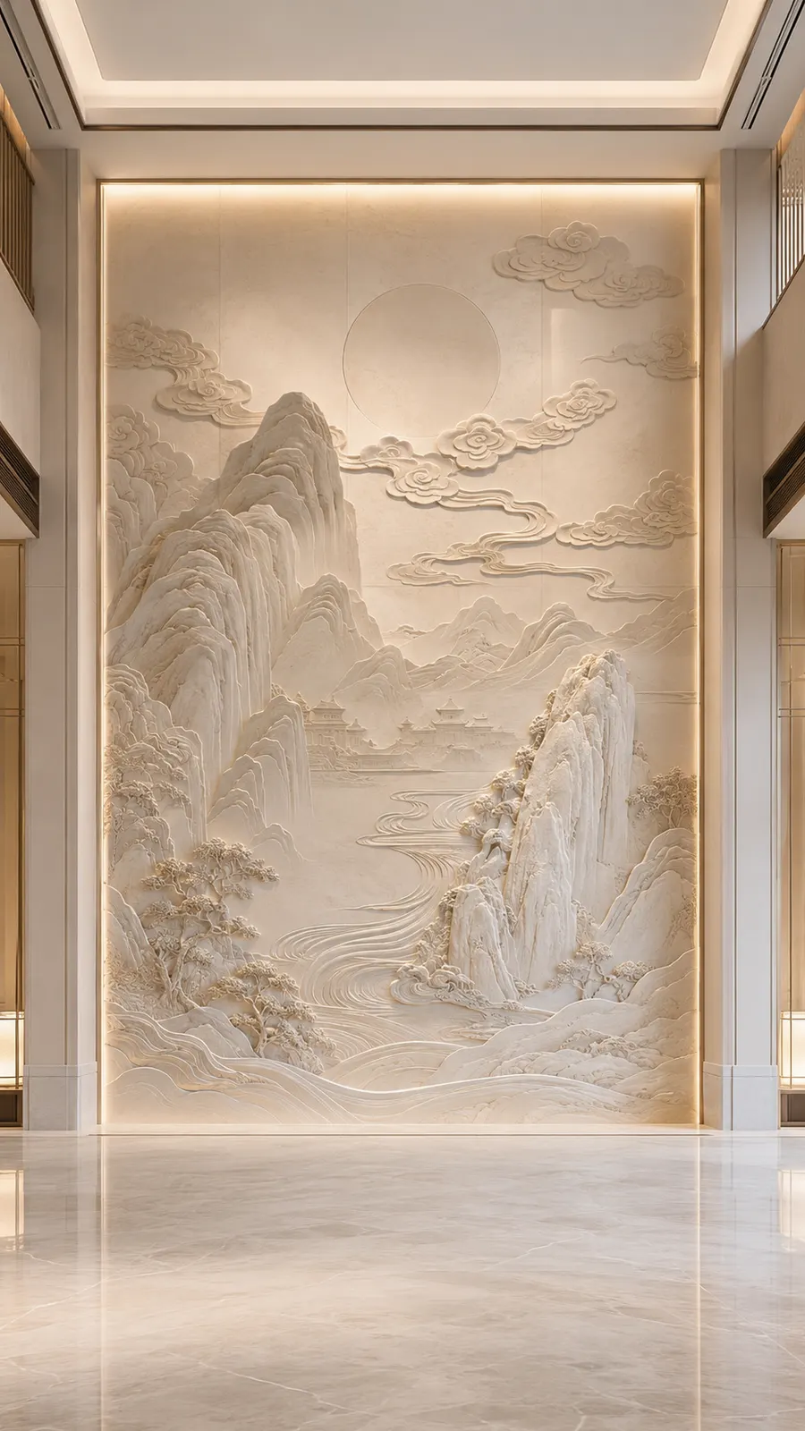 层峦叠影 · 06,山水意境浮雕空间效果参考