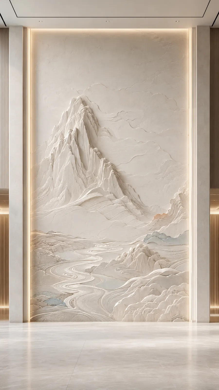 溪山无尽 · 02，山水意境浮雕空间效果参考