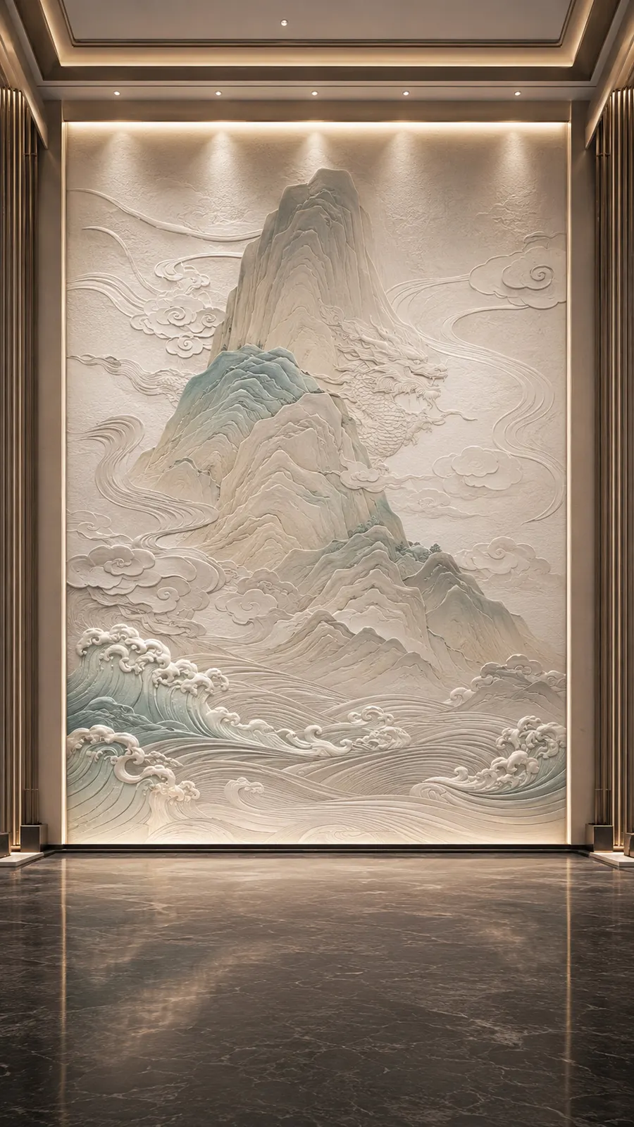空山新雨 · 08，山水意境浮雕空间效果参考