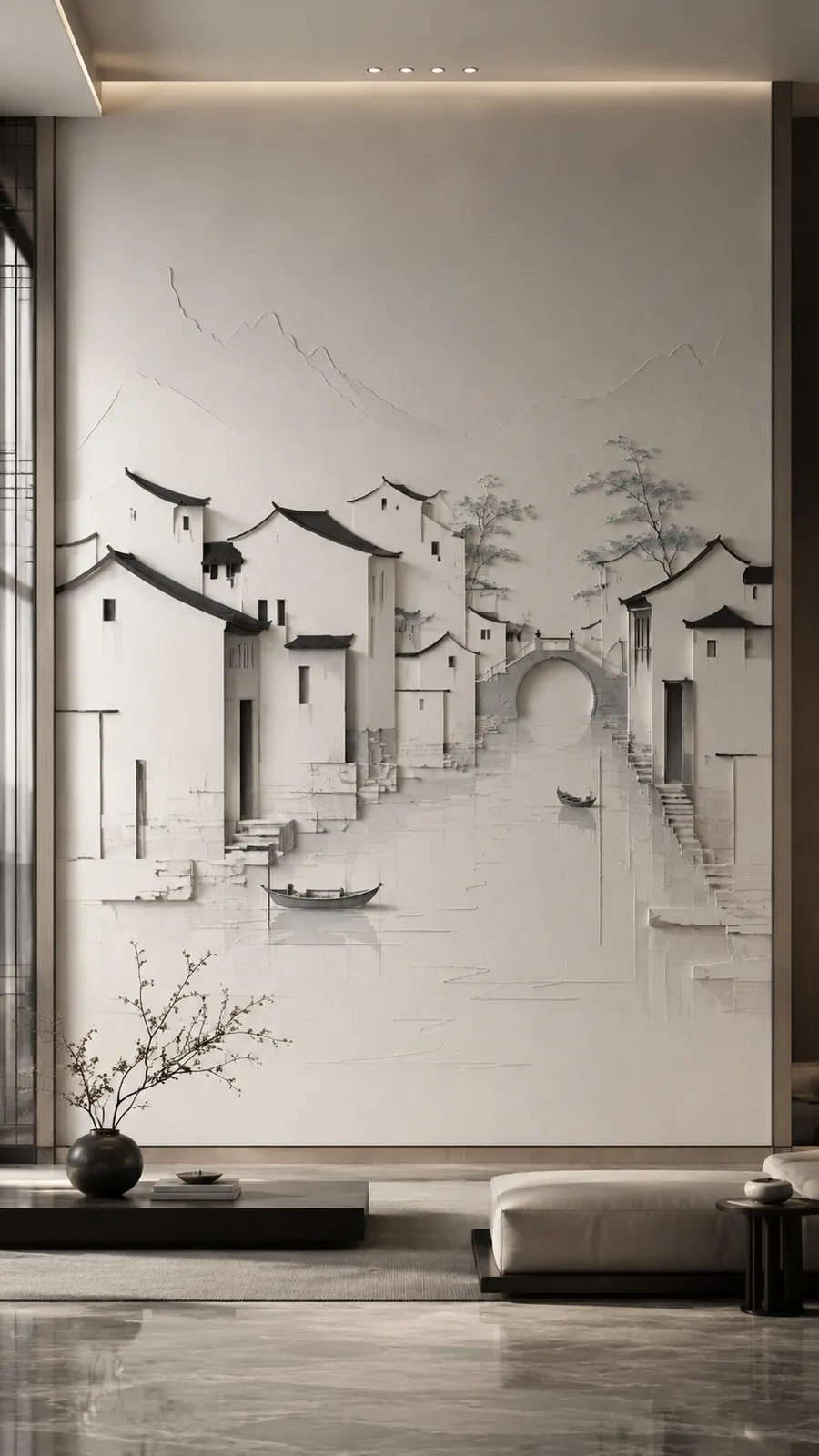 云起山川 · 09，山水意境浮雕空间效果参考