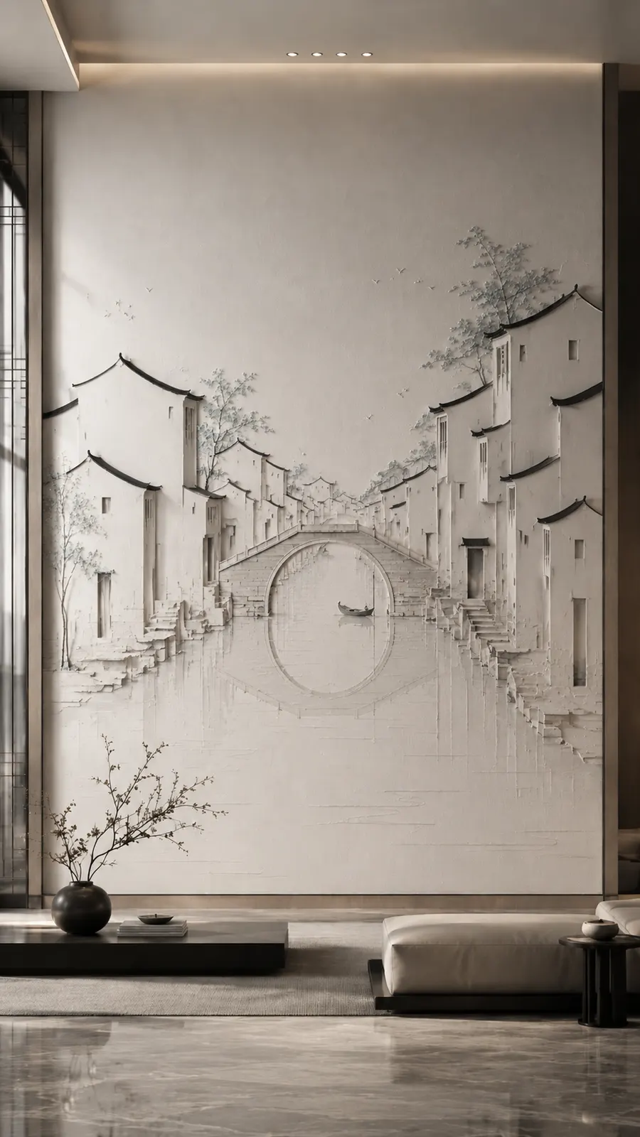 松壑听泉 · 10，山水意境浮雕空间效果参考